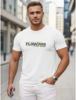 Pánske bavlnené tričko so streetwearovou potlačou biele FashionStreet NX0145R Pánske bavlnené tričko so streetwearovou potlačou biele FashionStreet NX0145R