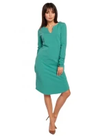 B017 Šaty s výstrihom - čierne B017 Šaty s výstrihom - čierne