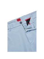 Pánske nohavice Hugo Boss slim fit z elastického bavlneného gabardénu modrej farby (50468314-451)