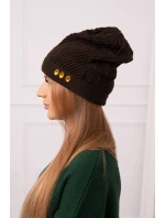 Dámska čiapka Maryna K407 hnedá