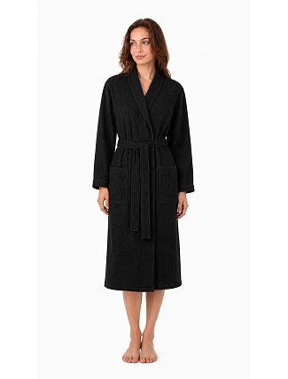 Dámsky župan Vestis Saimaa Black Beauty Waffle Dámsky župan Vestis Saimaa Black Beauty Waffle