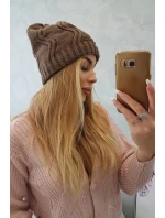 Fleecová čiapka Sylwia K244 mocca