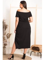 Dámske šaty SA566 čierne - Karko