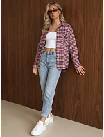 Dámska bavlnená košeľa s červeným kockovaným vzorom FashionStreet DY0503 Dámska bavlnená košeľa s červeným kockovaným vzorom FashionStreet DY0503