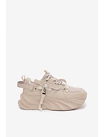 Dámske kožené tenisky GOE TT2N4012 Beige Dámske kožené tenisky GOE TT2N4012 Beige