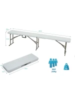 CATERINGOVÁ LAVICA SKLADACIA 183X28X43CM BIELA