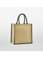 Westford Mill W 477 Jutová nákupná taška Mini 50.0477 prírodná/olivovo zelená