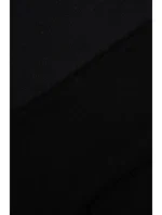 Zateplená mikina s dlhým chrbtom a kapucňou čierna