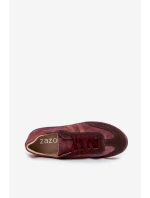 Zazoo N1068 Dámske semišové nízke tenisky Burgundy Zazoo N1068 Dámske semišové nízke tenisky Burgundy