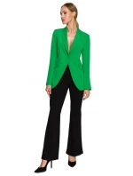 M701 Sako s jedným gombíkom a asymetrickými vreckami - zelená M701 Sako s jedným gombíkom a asymetrickými vreckami - zelená