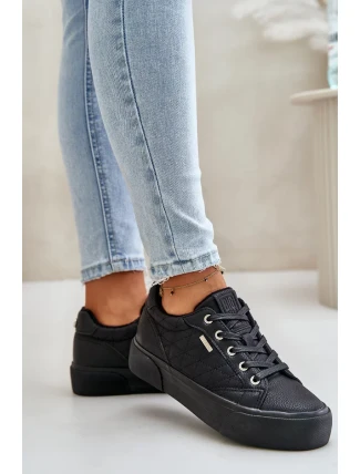 Dámske tenisky na platforme Big Star Black