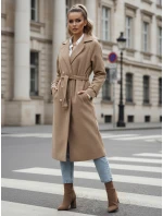 Dámsky oversize kabát CAMELLYN dlhý camel FashionStreet NY0743
