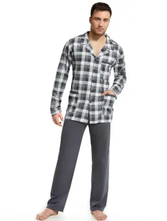 Cornette 114 long/r 3XL-5XL pánske pyžamo bez zipsu