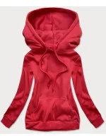 Červená dámska tepláková mikina (W02-59)