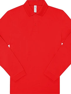 B&C My Polo 180 LSL Piqué – polokošeľa s dlhým rukávom 01.U425 červená