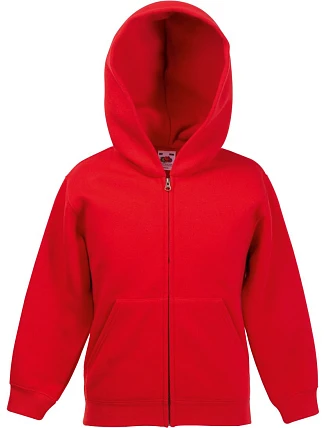 Fruit of the Loom Classic Kids Sweat Jacket Detská mikina s kapucňou 16.2045 červená Fruit of the Loom Classic Kids Sweat Jacket Detská mikina s kapucňou 16.2045 červená