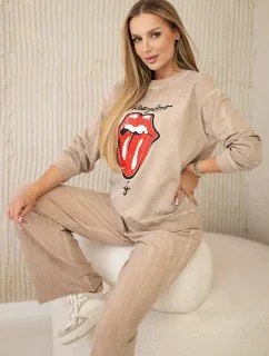 Bavlnené tepláky s potlačou + ťavie nohavice