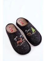 Domowe Papcie Big Star KK276018 Czarno-Beżowe