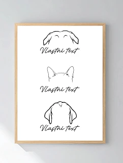 Personalizovaný magický fotorámik – 30x40 – zvieracie uši