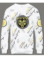 Biela pánska mikina s potlačou (8B1106-1)