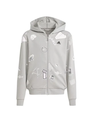 Adidas Biuv Zip Hoodie Jr IS3755 Mikina s kapucňou