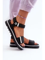 Damskie Sandały Na Platformie Big Star NN274778 Czarne