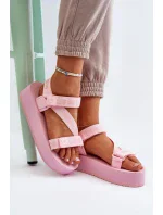 Dámske sandále na platforme Big Star - ružové