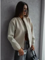 Béžová zateplená bunda bomber (82158)