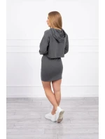 Súprava blúzky a sukne v grafitovej farbe Súprava blúzky a sukne v grafitovej farbe