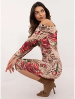 Šaty DHJ SK 18688 1.52 béžová Šaty DHJ SK 18688 1.52 béžová