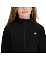 Dievčenský fleece 4F F346 dark black 4FJWAW25TFLEF346 20S