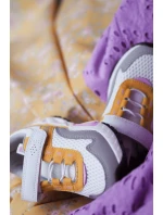 Dziecięce Sportowe Buty Na Rzep Big Star JJ374257 Biało-Żółte