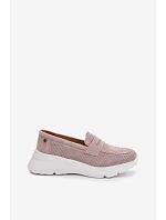 Dámske semišové mokasíny 79626 beige - Vinceza