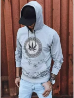 Pánska sivá mikina s potlačou FashionStreet BX5327