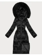 Dámska zimná bunda so šnúrkou v páse S'West black (B8522-1) Dámska zimná bunda so šnúrkou v páse S'West black (B8522-1)