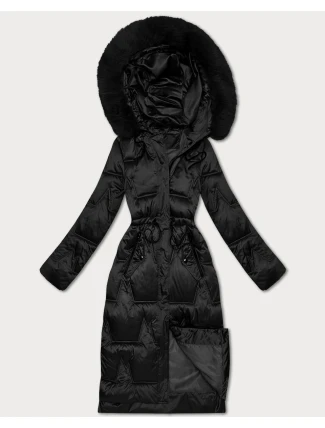 Dámska zimná bunda so šnúrkou v páse S'West black (B8522-1) Dámska zimná bunda so šnúrkou v páse S'West black (B8522-1)