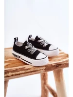 Dziecięce Materiałowe Trampki BIG STAR KK374049 Czarno-Białe