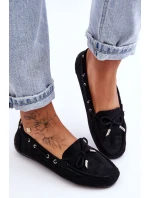 Damskie Zamszowe Mokasyny Czarne Si Passione