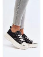 Damskie Trampki Na Masywnej Podeszwie Big Star NN274125 Czarne