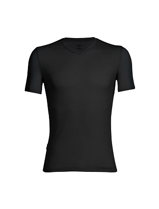 Icebreaker 103661001 Tričko s výstrihom pri krku, krátke rukávy, Lycra, merino vlna, nylon