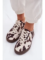 Dámske tenisky s aplikáciami Big Star TT274369 White-brown Dámske tenisky s aplikáciami Big Star TT274369 White-brown