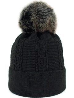 Dámska čiapka s bambulou 17802-3 Black - Art of polo