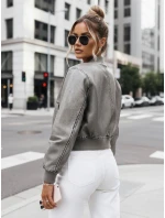 Dámska kožená bunda SANTOL sivá FashionStreet TY4340