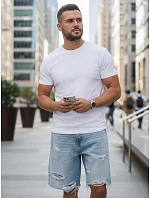 Pánske klasické biele tričko FashionStreet RX5672