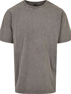 Build your Brand BY 189 Pánske tričko „Acid Wash“ 56.0189 asfaltová