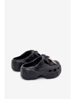 Klapki Dziecięce Dziewczęce Piankowe Z Kokardką I Ozdobami Czarne Selvana