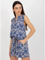 Dámska blúzka D73771R11115A tmavo modrá - FPrice