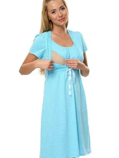 Dámska dojčiaca košeľa Radosc Svetlo modrá - Italian Fashion