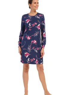 Dámska nočná košeľa 10232-100-2 tm. modrá so vzorom - Pastunette