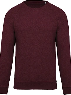 Kariban K 480 Pánska mikina s raglánovými rukávmi z biobavlny 20.K480 wine heather